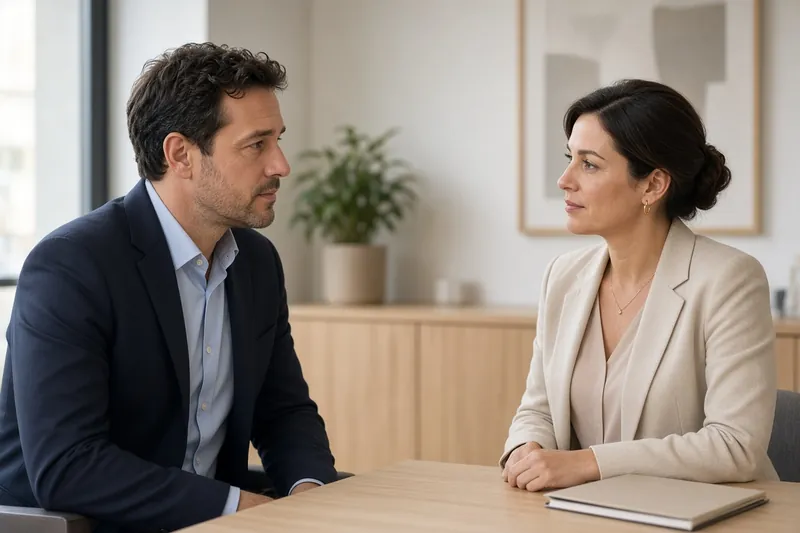 A professional speaking with an adviser