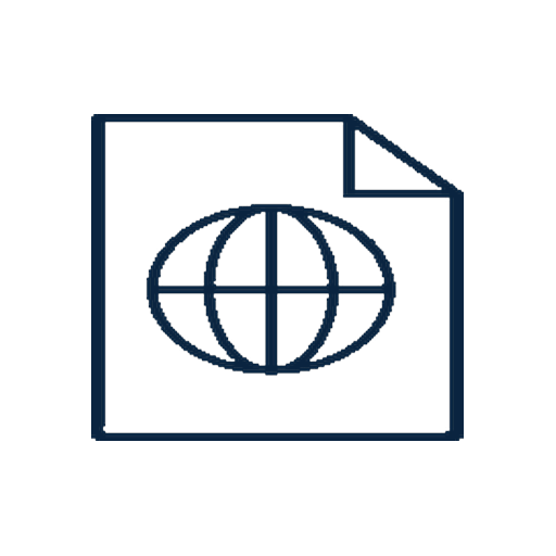 Line icon of a document and globe representing Spain’s foreign assets reporting form 720.